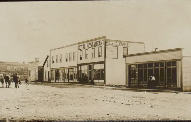 Royal Restaurant on a dirt main street