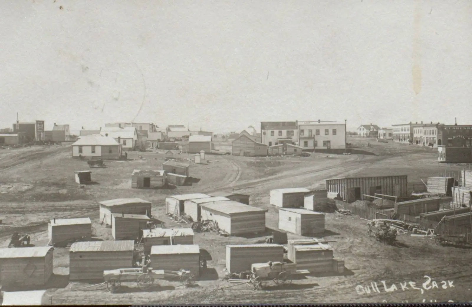 Gull Lake under construction, early view of the village